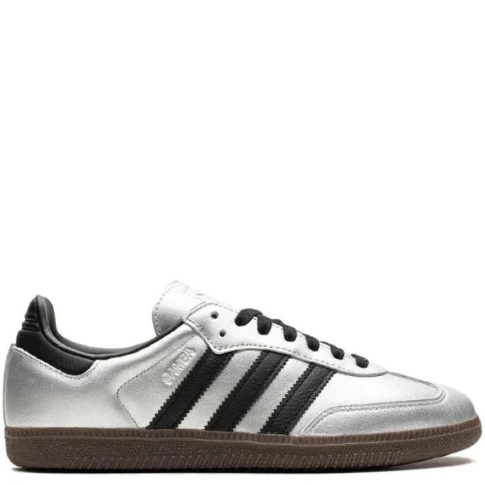 Adidas Samba OG "Silver Metallic/Black/Gum" sneakers